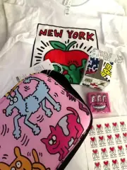 Keith Haring Ladies TShirt USPS Medicom Blind Box Pink Toy Insulated Lunch Tote