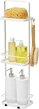 YAMAZAKI Home Wire Standing Bath Shelf Baskets | Steel | Tall | Shower Caddy, Large, White