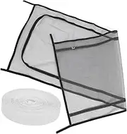 VILLFUL Cat Zipper Screen Door Heavy Duty Mesh Pet Screen for Animals Prevents Escaping Easy to Clean Versatile for Doors Windows Durable Design for Safety Security