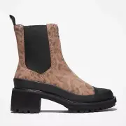 Timberland Kori Park 2.0 Brown Nubuck Leopard Print Chelsea Boot Size 8.5 NWT
