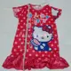 【HELLO KITTY 短袖 連衣裙 紅色 綢緞 L 100cm 3-5歲】女童 卡通 小洋裝 T恤 上衣 凱蒂貓