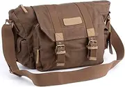 DSLR Camera Shoulder Bags Fashion Large Capacity Canva Sling Bag Fit for Nikon Fit for Sony Fit for Lens Cable Tripod Outdoor Travel(Coffee)