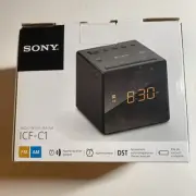 Sony ICF-C1 AM/FM LED Mirror Face Dual Alarm Clock Radio Black New Opened Box