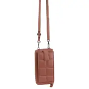 Pierre Cardin Quilted Leather Ladies Phone/Wallet Bag - Rose