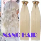 Thick Nano Ring Bonds Tip Human Hair Extensions Micro Loop Beads Full Head 100G