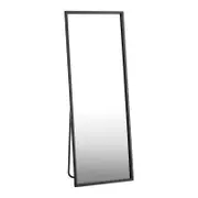 Oikiture 166x60cm Rectangle Wooden Full Length Mirror Floor Mirrors Black