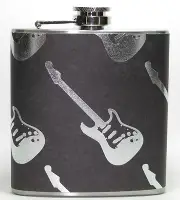 GUITARS GUITAR BAND BASS MUSIC GIFTS 6 OZ LIQUOR HIP FLASK FLASKS BIRTHDAY GIFT!
