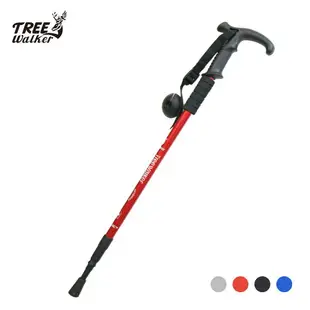 【Treewalker露遊】多功能助力杖 輕量型T型健行杖。登山杖。鋁合金露營健走杖。調整高度助力杖 四色