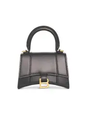 Balenciaga Hourglass Mini Handbag Box with Chain in Black