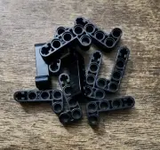 LEGO Black Technic, Liftarm, Modified Bent Thick L-Shape 2 x 4 QTY 10 Part 32140