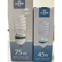 在飛比找蝦皮購物優惠-大友照明 螺旋燈泡75W/45W 120V/230V E27