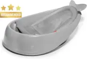 Moby 3-in-1 Baby Toddler Bath Tub Grey Infant Newborn Bathing Seat