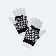 Fishnet Gloves Short Black Gothic Costume Accessory