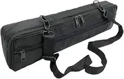Abbraccia Carrying Case Flute 16 Holes Black Plush Carry Bag with