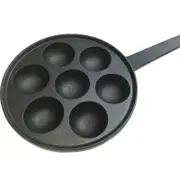 7 Hole Dimple Cast Iron Poffertjes Mini Pancake Handle Maker