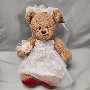 Build A Bear White Bride Gown Dress Veil Tux Bridal Wedding Communion Baptism