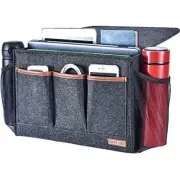 Bedside Caddy, 8 Pockets Large Size 13.4'' x 18.1'' Large Size Dark Grey
