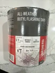 Resisto Flashing Tape 6" x 75' All Weather, White Super Adhesive, CASE OF 8