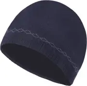 XXL Brimless Beanie Hats,Large Knitted Trawler Skull One Size, B1-navy