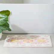 Floral Bloom Blush Pink Rectangle Bath Mat