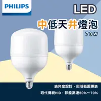 在飛比找蝦皮商城精選優惠-飛利浦 70W LED 中低天井燈 E40燈泡 天井燈 LE