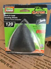 Gator #3773 HOOK & LOOP SANDING SHEET 120 Grit-12PC/PK Black Zirconium