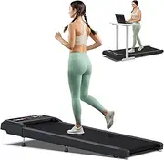 Walking Pad Treadmill with Incline: [Voice Controlled] Smart Under Desk Treadmill Compatible with ZWIFT KINOMAP WELLFIT App, 2.5HP Portable Desk Treadmill for Home Office Apartment