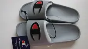 Champion AUTHENTIC Boys Slide Sandals Gray Size 5 The Takeover New