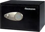 Sentry Safe X055 Compact Digital Lock Safe – Jewelry & Money Steel Storage Cabinet with Digital Keypad & Override Key – Lock Box with Bolt-Down Kit for Home, Office, or Dorm – 16.4L Capacity – Black
