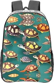 [DRTGEDS] Many Animals Sea Turtles Clear Backpack,High Capacity Clear Bag For Travel,Work,Festival, Concerts Women Men Unisex