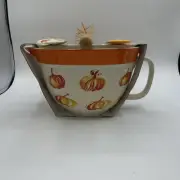 The Bake Shop Pumpkin Thanksgiving Large Bowl With Two Spatulas And One Whisk