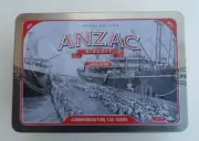 ANZAC BISCUIT TIN, COMMEMORATING 100YRS- LEAVING FOR WAR 2014