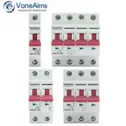 1P 2P 3P 4P DC Circuit Breaker VaneAims Overload Protection PV Solar Switch 6-63A DC250V/500V/750V/1000V Din Rail Mounting MCB 25A Type 2