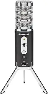 Samson Broadcast USB Microphone - 29/Satellite iOS Multi Pattern Dual Capsule, Frequency 20Hz–20kHz, Ideal for Streaming, Gaming, Podcasting and Recording Music, Plug-and-Play (SASAT)