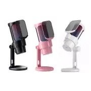 USB Gaming Microphone Color Lights with Filter for PC Streaming and Recording