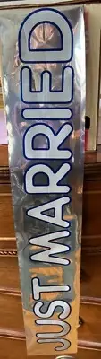 50 + Foil Just Married Banner Wedding Car Decoration - Each Saying is 1 yd.