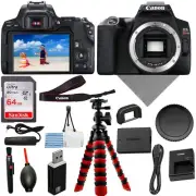 Canon Rebel SL3 BODY Bundle: Sturdy Tripod, 64GB Memory Card, USB Reader + More