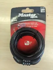 Master Lock 8143D Combination Lasso Bike Lock 4 ft long Black New Old Stock EC!