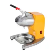 SOGA Yellow Ice Shaver Electric Stainless Steel Ice Crusher Slicer Machine