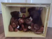 Vintage Margaret Woodbury Strong Museaum Steiff Brown Teddy Bear Set 1983 NIB