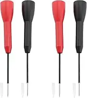 4pcs 2mm Interface Non-Destructive Multimeter Test Silicon Back Probe Pin for Multimeter Banana Socket Plug Car Tester (Red and Black)
