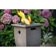 Endless Summer Fire Pit 11"x11"x14.9" w/Match Light Ignition+Fire Glass Outdoor