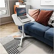 Over-Bed Tables Height Adjustable Sit Stand Desk, Home/Office Portable Mobile Standing Desk,Rolling Laptop Cart Computer Workstation On Wheels