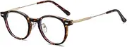 Blue Light Blocking Glasses Anti Eyestrain UV Glare Blue Blockers Glasses for Women Men TR90 Round Computer Glasses,B