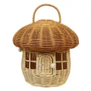 Rattan Mushroom Wicker Basket Cute Cartoon Tote