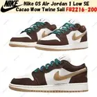 Nike GS Air Jordan 1 Low SE Cacao Wow Twine Sail FB2216-200 Size 3.5Y-7Y New