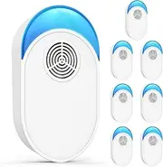 2025 Upgraded Ultrasonic Repeller 8 Packs, Indoor Ultrasonic and Repellent for Roach, Rodent, Mouse, Bugs, Ant, Mosquito, Mice, Spider, Electronic Plug in Pest Control