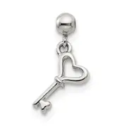 Sterling Silver Mio Memento Dangle Heart Key Charm