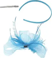 [PartyKindom] Classic Mesh Fascinator Headband Clip for Women Elegant Tea Party Hat Weddings Cocktail Events Lightweight Design with Removable Hair Clip Stunning Colors Accents