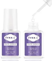 INFILILA Nail Tip Glue Adhesive Super Bond for Acrylic Nail Tips Tip Nails Acrylic Glue for Nails Tips Make Up Professional Nail Glue Long Lasting 7ml2PCS …